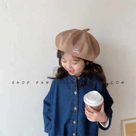 Stylish children's berets ~ins Korean version spring and autumn thin boys' retro bud hats and girls' baby painter hats Stylish children's berets ~ins Korean version spring and autumn thin boys' retro bud hats and girls' baby painter hats